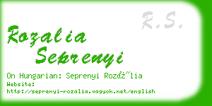 rozalia seprenyi business card